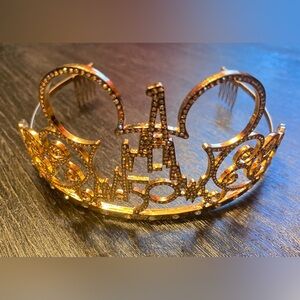 Disney World 50th Anniversary Arribas Bros Golden Tiara Crown